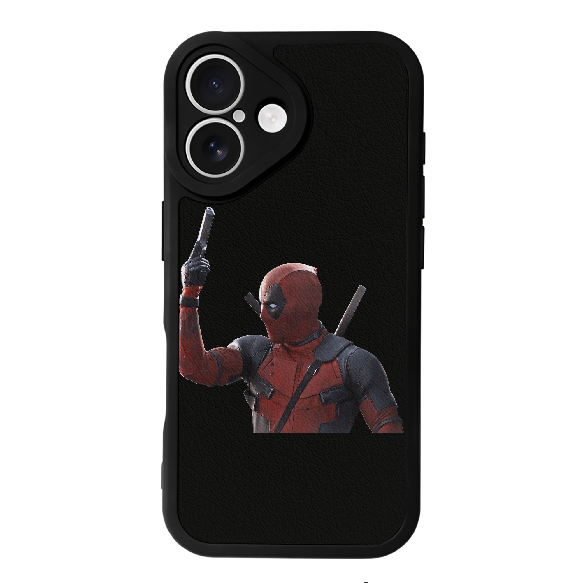 （画像用） Deadpool デッドプール 【iPhone 16シリーズ対応】シリコンスマホケース（レザー調） 材質：シリコン